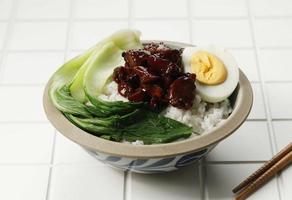 Fried Pork with on White Rice or Gua Zi Rou Fan