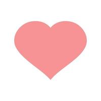 Pink heart, symbol of love. Illustration isolated on white background. vector