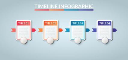 infografía de negocios. vector de diseño de infografías de línea de tiempo. plantilla de opciones de infografía abstracta. ilustración vectorial concepto de negocio con 4 opciones, pasos o procesos.