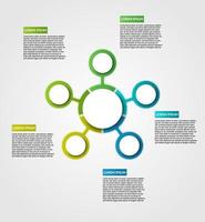 infografía de círculo vectorial, diagrama de ciclo, gráfico, gráfico de presentación. concepto de infografía empresarial con 5 opciones, partes y pasos. procesos infográficos de negocios. concepto creativo para infografía vector