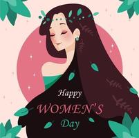 International Women's Day Floral Greeting Card Design. Women's Day Template Suitable for Poster Banner Flyer Background. vector