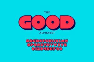 simple and colorful kids alphabet font. childsh typeface. modern alphabet design vector
