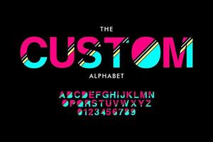 Modern abstract digital alphabet font. Minimal technology typography, Creative urban sport fashion futuristic font and with numbers. vector illustration