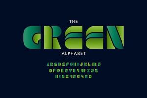 modern futuristic alphabet font. gradient metal typeface vector