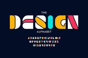 Modern abstract digital alphabet font. Minimal technology typography, Creative urban sport fashion futuristic font and with numbers. vector illustration