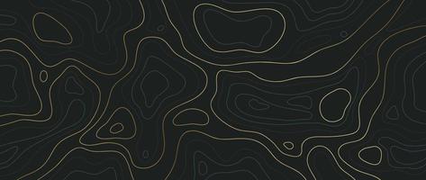 Luxury gold abstract line art background vector. Mountain topographic terrain map background with gold lines texture. Design illustration for wall art, fabric, packaging, web, banner, app, wallpaper. vector