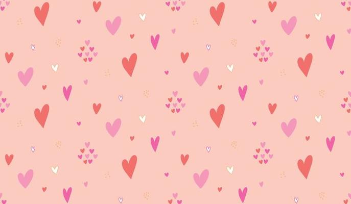 Cute Heart Pattern Background Vector Art & Graphics 