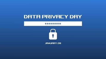 Data privacy day. hidden lock password. Template for poster, cover, web, social media vector