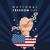 día de la libertad nacional. libertad para todos los americanos. eps 10. vector