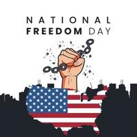 National Freedom Day. Freedom for all Americans. EPS 10. vector