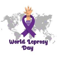 Vector illustration on the theme of World Leprosy Day in January. EPS 10.