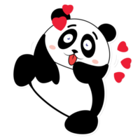 panda love valentine cartoon cute png