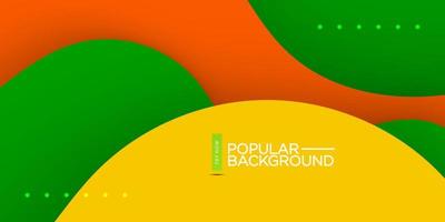 colorful wave background design orange and green abstract background. Eps10 vector