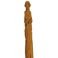 etnisk trä skulptur, central kalimantan png