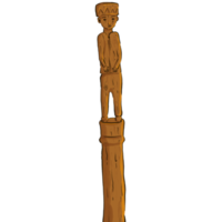 etnisk trä skulptur, central kalimantan png
