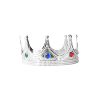 Realistic Silver Crown cutout, Png file