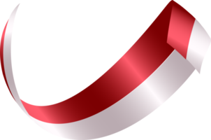 indonesian flag red and white luxury ribbon png