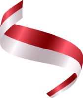 indonesian flag red and white luxury ribbon png