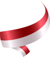 indonesian flag red and white luxury ribbon png