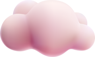 3d fluffy cloud cartoon style png