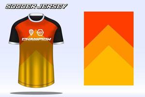 maqueta de diseño de camiseta deportiva de camiseta de fútbol para club de fútbol vector