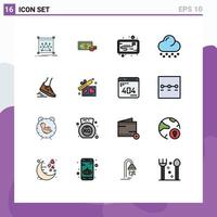 16 Creative Icons Modern Signs and Symbols of run fast business weather cloud Editable Creative Vector Design Elements