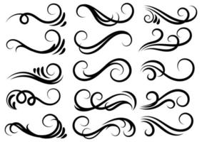 Black Swirls template vector. Swash collections. Text divider for frame, border, title, pages. Vintage illustration template. Vector eps 10.