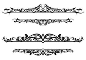 Text dividers template vector. Swash collections. Text divider for frame, border, title, pages. Vintage illustration template. Vector eps 10.