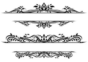 Text dividers template vector. Swash collections. Text divider for frame, border, title, pages. Vintage illustration template. Vector eps 10.