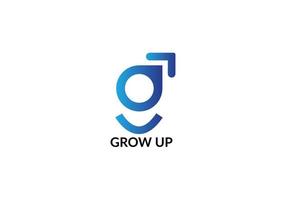 Grow up Abstract G letter modern emblem logo design vector