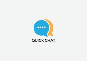 Quick Chat Abstract Q letter emblem logo design vector