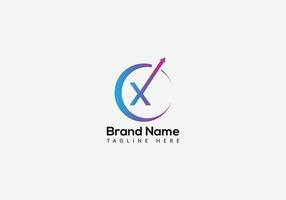 Abstract X letter modern lettermarks logo design vector