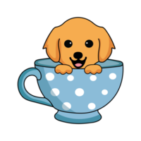 Dog ClipArt in a Cup png