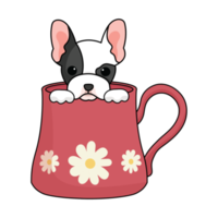 Dog ClipArt in a Cup png
