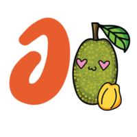 Obst-Alphabet-ClipArt, Obst a bis z Clipart, niedliche Az-Clipart, ClipArt für den persönlichen und kommerziellen Gebrauch, digitale ClipArt zum Download png