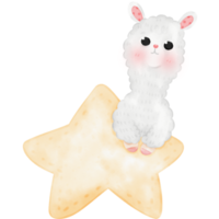 schattig alpaca lama illustratie png