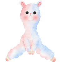 Cute Alpaca Llama illustration png