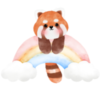 Cute Red Panda Illustration png