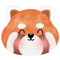 Cute Red Panda Illustration png