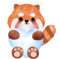 carino rosso panda illustrazione png