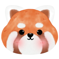 Cute Red Panda Illustration png