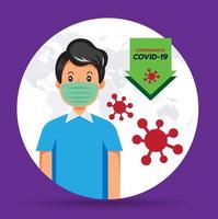 Virus protection vector illustration.