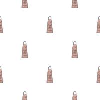 Aprons engraved seamless pattern. Vintage background for kitchen in hand drawn style. Vector repeated texture for print, fabric, wrapping, wallpaper, tissue.