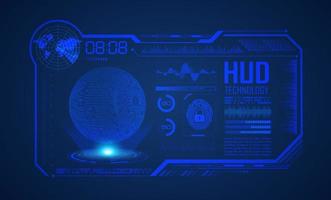 Modern HUD Technology Screen Background vector