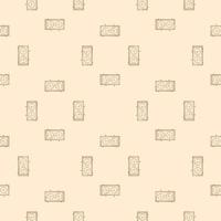 Chess clock engraved seamless pattern. Retro watch for chess game in hand drawn style. Sketch texture for fabric, wallpaper, textile, print, title, wrapping paper. Vector illustration.