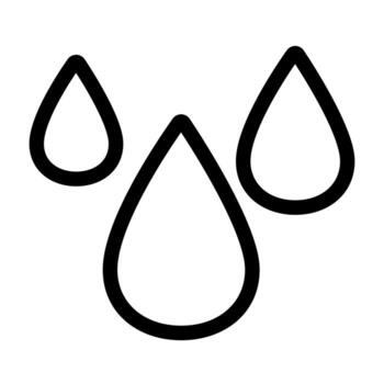 Water drop icon line isolated on white background. Black flat thin icon on modern outline style. Linear symbol and editable stroke. Simple and pixel perfect stroke vector illustration