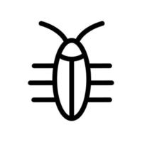 Bug icon line isolated on white background. Black flat thin icon on modern outline style. Linear symbol and editable stroke. Simple and pixel perfect stroke vector illustration