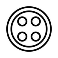 Button for clothes icon line isolated on white background. Black flat thin icon on modern outline style. Linear symbol and editable stroke. Simple and pixel perfect stroke vector illustration