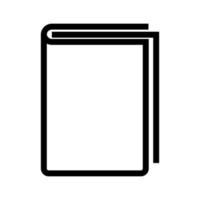 línea de icono de libro aislada sobre fondo blanco. icono negro plano y delgado en el estilo de contorno moderno. símbolo lineal y trazo editable. ilustración de vector de trazo simple y perfecto de píxeles