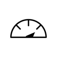 Speedometer icon line isolated on white background. Black flat thin icon on modern outline style. Linear symbol and editable stroke. Simple and pixel perfect stroke vector illustration